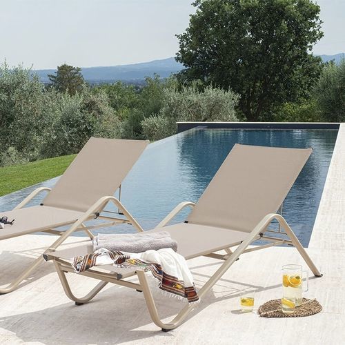 Bain de soleil contemporain - Holly - EMU - en tissu / en aluminium / de jardin