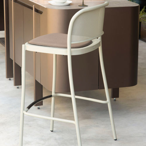 Chaise de bar contemporaine - Café - EMU - d'intérieur / d'extérieur / en acier