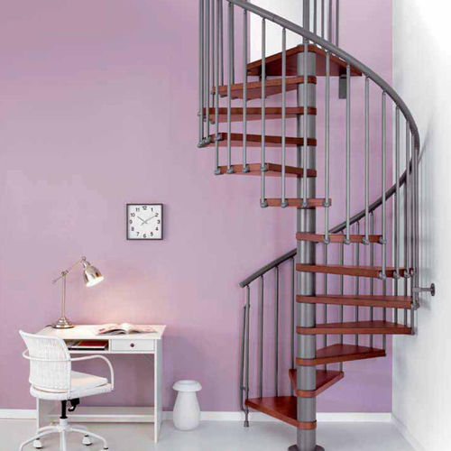 Escalier en colimaçon - MAGIA : 70 - FONTANOT - ALBINI & FONTANOT - à marches en bois / structure en métal / contemporain