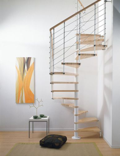 Escalier en colimaçon - PIXIMA : CUBE LINE - FONTANOT - ALBINI & FONTANOT - à marches en bois / structure en métal / contemporain
