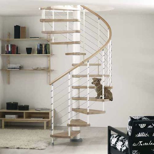 Escalier en colimaçon - ARKÈ : KLOÈ - FONTANOT - ALBINI & FONTANOT - à marches en bois / structure en acier / contemporain