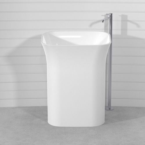 Vasque sur pied - BLUMA  - Technova S.r.l. - en Pietraluce® / personnalisable / bicolore