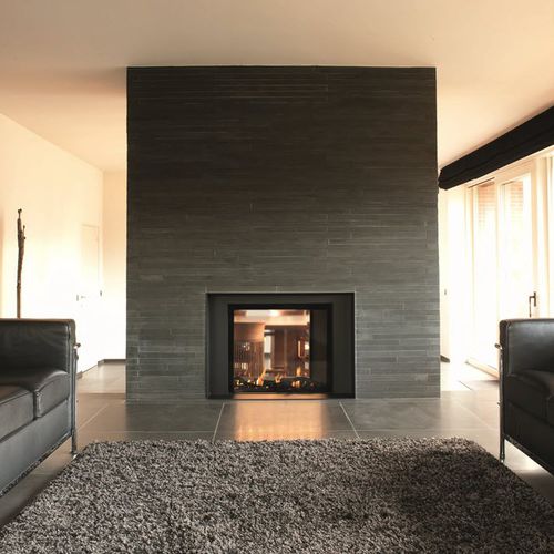 Cheminée à gaz - LUNA DIAMOND 850 DV - M-Design - à encastrer / double face / à foyer fermé