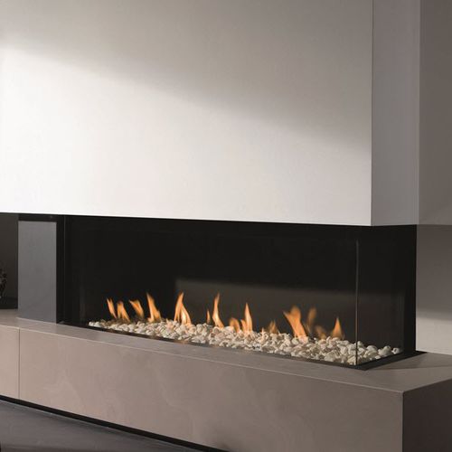 Cheminée à gaz - LUNA DIAMOND 1300 CL/CR - M-Design - à encastrer / d'angle / à foyer fermé