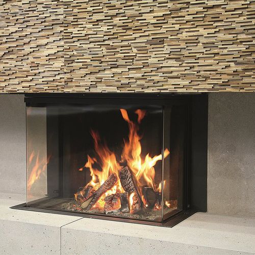 Cheminée à bois - LUNA DIAMOND 1000DC - M-Design - à encastrer / à 3 faces / à foyer fermé