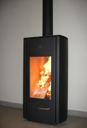 Poêle à bois - TRENTO RONDO - M-Design - 8 kW / contemporain / en acier