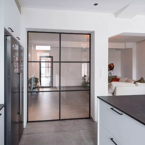 Porte d'intérieur - FIXED WALLS - ANYWAY DOORS - en verre / aluminium / à galandage