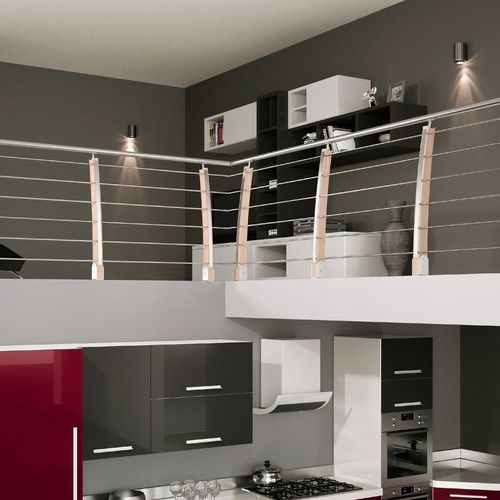 Garde-corps en inox - ARC 100 RX - SK SYSTEME - en hêtre / à barreaux / d'intérieur