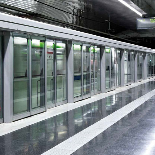 Porte d'intérieur - PSD - Manusa - en verre / en métal / coulissante