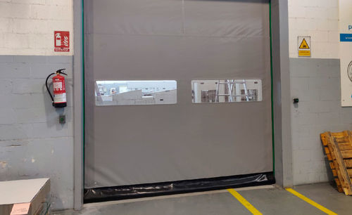 Porte industrielle roulante - Manusa - souple à lanières / enroulable / en inox 304