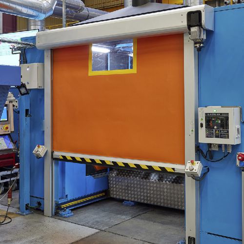 Porte industrielle enroulable - PLE 1 - Manusa - en acier / d'aluminium / en aluminium anodisé