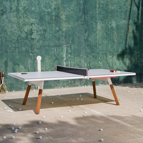 Table de ping-pong d'extérieur - YOU AND ME - RS LIFE - contemporaine / résidentielle / en noyer