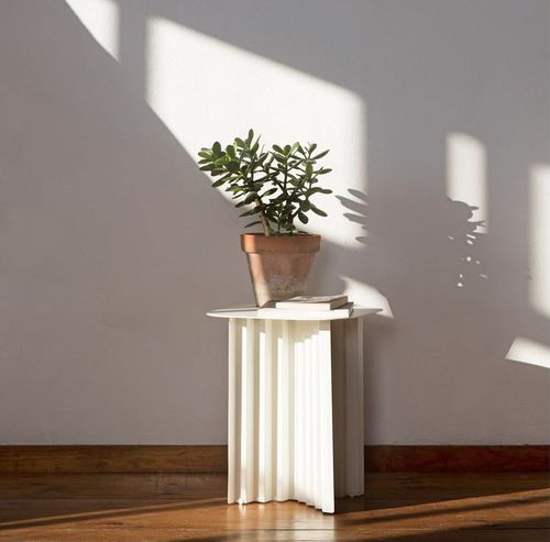 Table d'appoint contemporaine - PLEC - RS LIFE - en marbre / avec piètement en acier / carrée