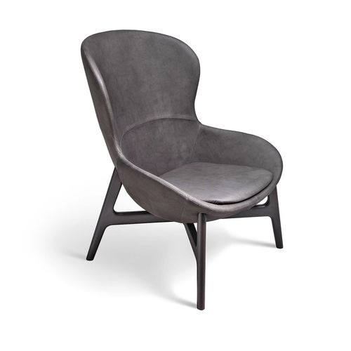 Fauteuil contemporain - ROUND - Ditre Italia - en cuir / en tissu / en métal