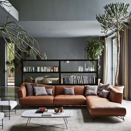 Canapé modulable - LENNOX - Ditre Italia - contemporain / en tissu / en cuir