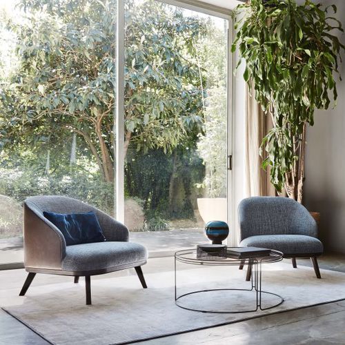 Fauteuil contemporain - ST.TROPEZ - Ditre Italia - en cuir / en tissu / en bois