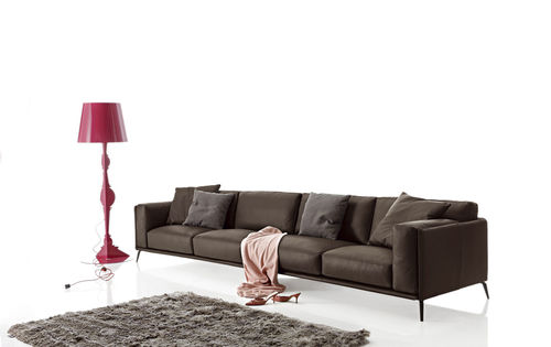 Canapé contemporain - KRIS LOW - Ditre Italia - en simili cuir / en cuir / marron