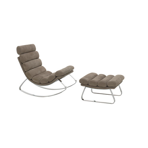 Chauffeuse contemporaine - MONET - cierre - en cuir / avec repose-pieds / marron