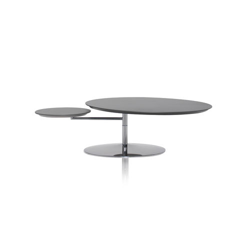 Table basse contemporaine - CIRCUS - cierre - en MDF laqué / en métal chromé / ronde