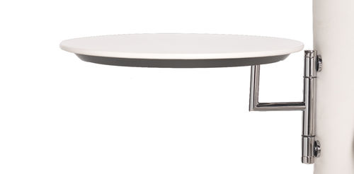 Table de chevet contemporaine - CIRCUS - cierre - en MDF laqué / en métal chromé / ronde