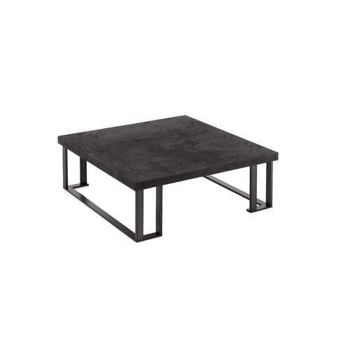 Table basse contemporaine - BELLE ÉPOQUE - cierre - en métal / en cuir / carrée