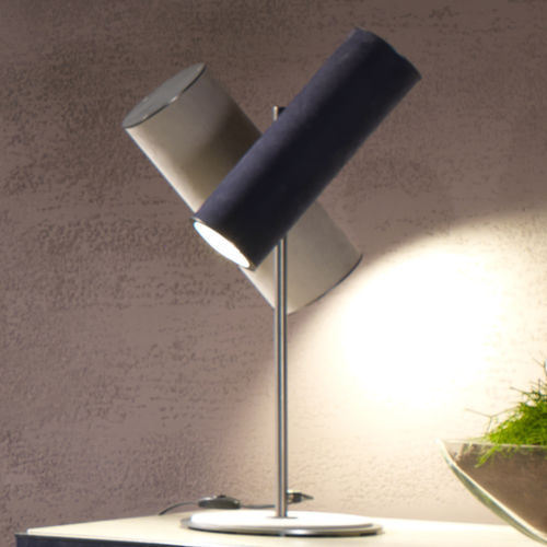 Lampe de table - ANDROMEDA - cierre - en aluminium / en cuir / contemporaine