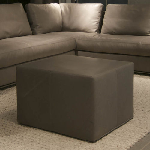 Pouf contemporain - CUBO  - cierre - en cuir / carré