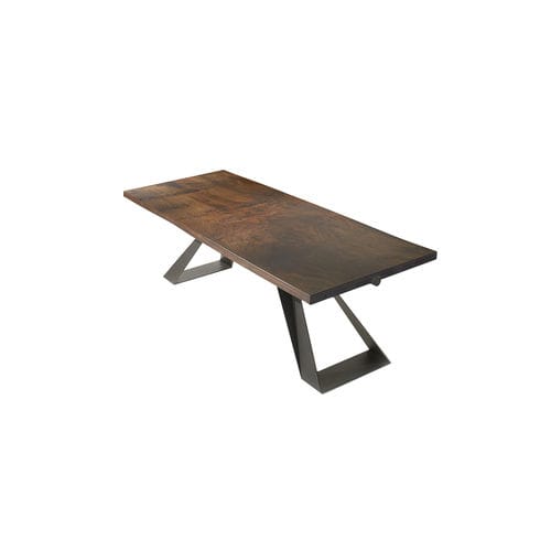 Table à manger contemporaine - KARMA - cierre - en bois / en métal / rectangulaire