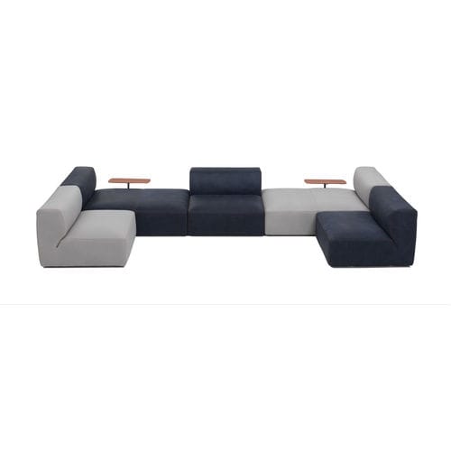 Canapé modulable - PLAY - cierre - contemporain / en cuir / table intégrée