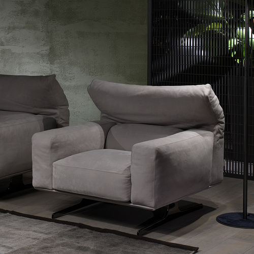 Fauteuil contemporain - MARGOT B - cierre - en cuir / inclinable / gris