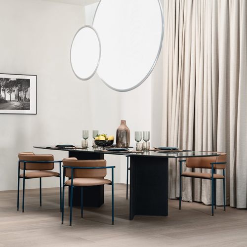 Table à manger contemporaine - WINGS - cierre - en verre trempé / en céramique / en marbre