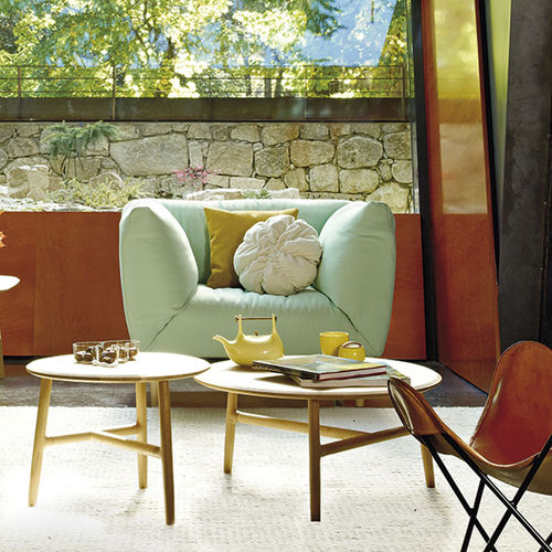 Fauteuil contemporain - COPLA - SANCAL - en tissu / en bois / déhoussable