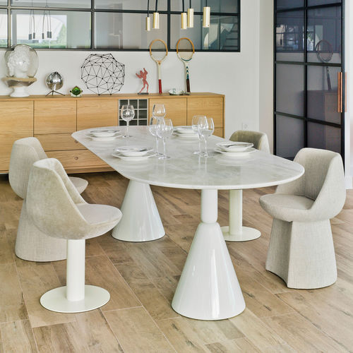 Chaise de salle à manger contemporaine - MAGNUM - SANCAL - d'intérieur / en tissu / tapissée