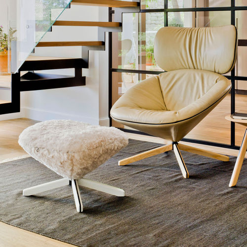 Repose-pied contemporain - TORTUGA - SANCAL - en tissu / en cuir