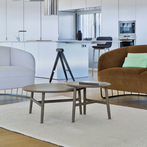 Table d'appoint contemporaine - NUDO - SANCAL - en bois / en chêne / ronde