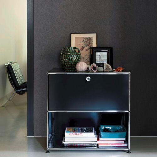 Table d'appoint contemporaine - USM Haller - USM Modular Furniture - en métal / avec piètement en métal / rectangulaire