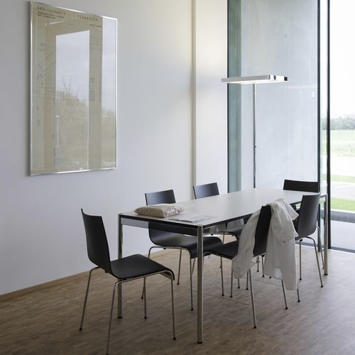 Table de réunion contemporaine - USM Haller - USM Modular Furniture - en MDF / avec piètement en métal / rectangulaire