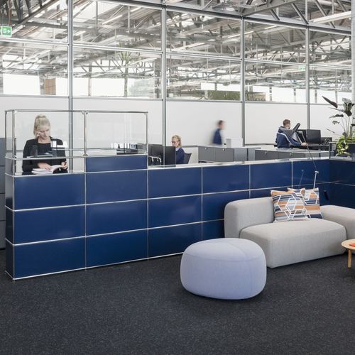 Banque d'accueil modulable - World of Plants for USM Haller - USM Modular Furniture - en métal / résidentielle