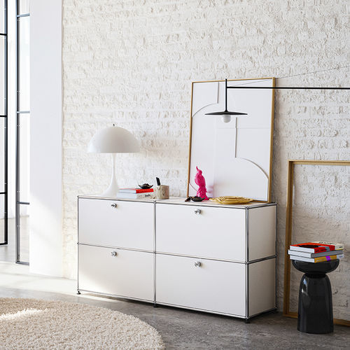 Buffet contemporain - USM Haller - USM Modular Furniture - en métal / modulable / à portes battantes