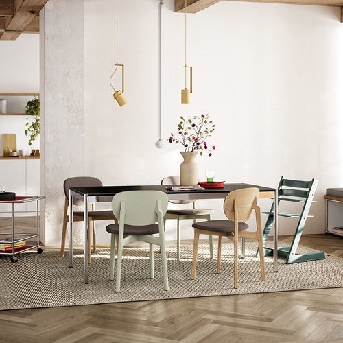 Table à manger contemporaine - USM Haller - USM Modular Furniture - en MDF / avec piètement en métal / rectangulaire
