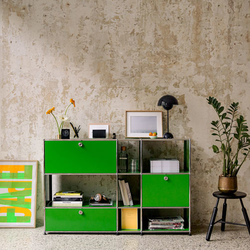 Buffet haut - USM Haller - USM Modular Furniture - contemporain / en métal / avec étagère