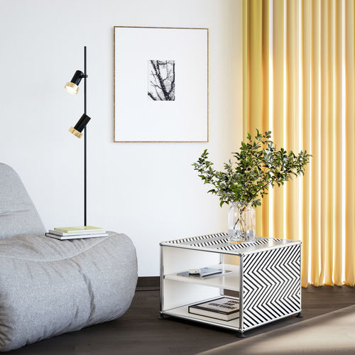 Table d'appoint contemporaine - ZIGZAG - USM Modular Furniture - en métal / avec piètement en métal / rectangulaire
