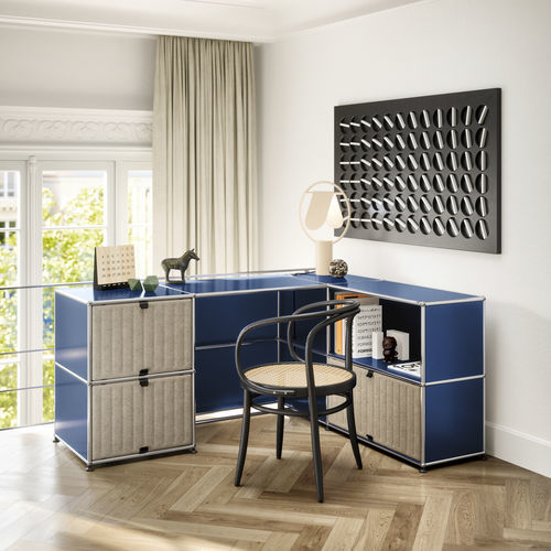 Bureau sur pied - USM Haller Soft Panel – Taupe - USM Modular Furniture - contemporain / en métal / en matières recyclées