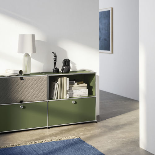 Buffet contemporain - USM Haller Soft Panel – Taupe - USM Modular Furniture - en fibres synthétiques / en plastique recyclé / en métal