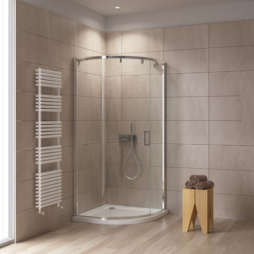 Cabine de douche en verre - SILANUS - calibe - en inox / en aluminium / à porte coulissante