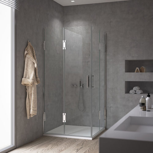 Cabine de douche en inox - calibe - en aluminium / pliante / d'angle