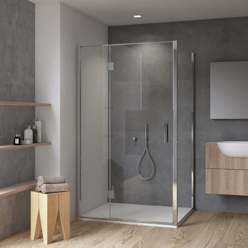 Cabine de douche en inox - calibe - en aluminium / battante / d'angle