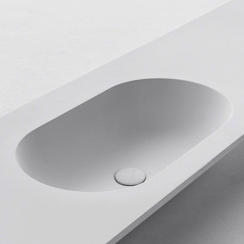 Plan vasque en CristalPlant® - OVAL - FALPER - sur mesure