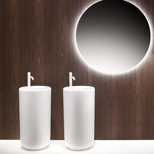 Vasque au sol - HOMEY - FALPER - en CristalPlant® / avec mitigeur / avec porte-serviettes intégré