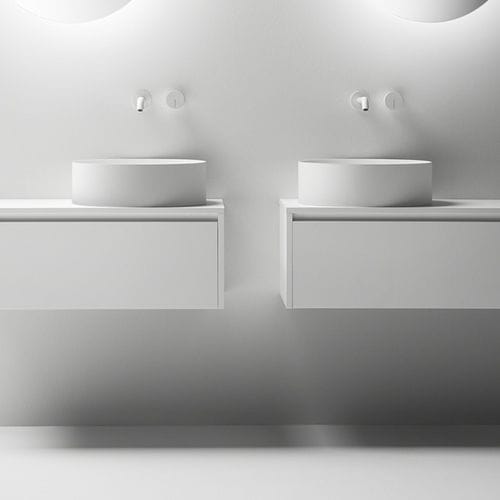 Vasque à poser - FONTANA - FALPER - en céramique / sur mesure / ronde